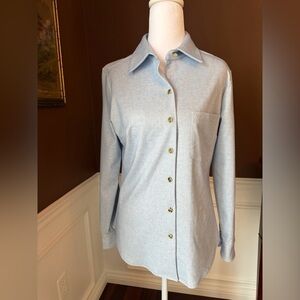 Jude Connally Women’s Kimber Button Down Shirt Size Small, Light Pale Blue